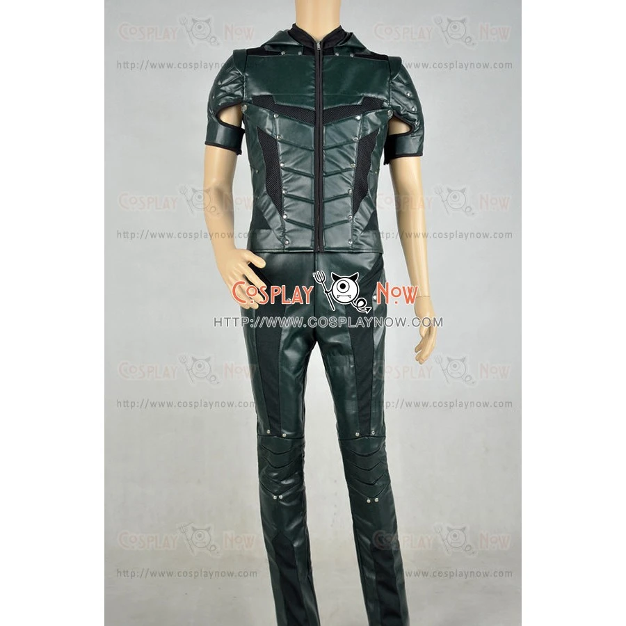 Arrow Season 4 Green Arrow Oliver Queen Cosplay Costume 10 Arrow Season 4 Green Arrow Oliver Queen Cosplay Costume - Image 8