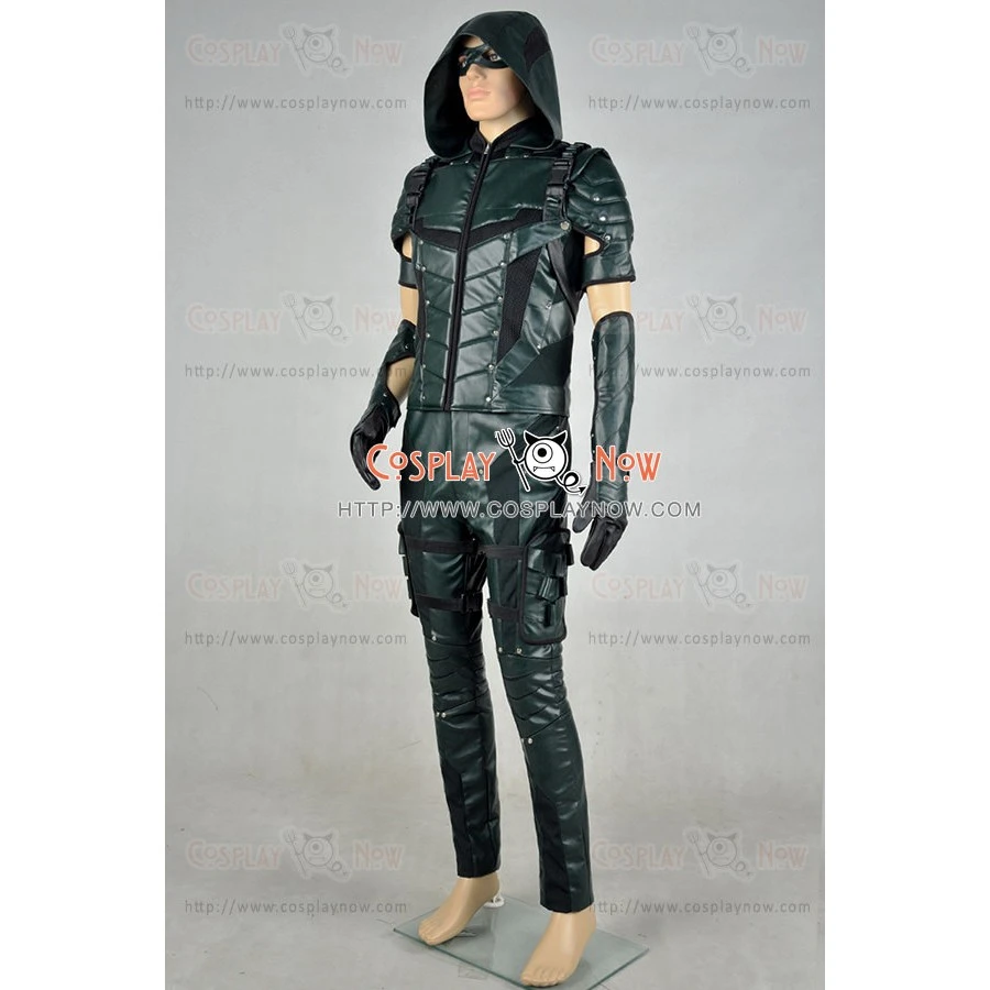 Arrow Season 4 Green Arrow Oliver Queen Cosplay Costume 5 Arrow Season 4 Green Arrow Oliver Queen Cosplay Costume - Image 3