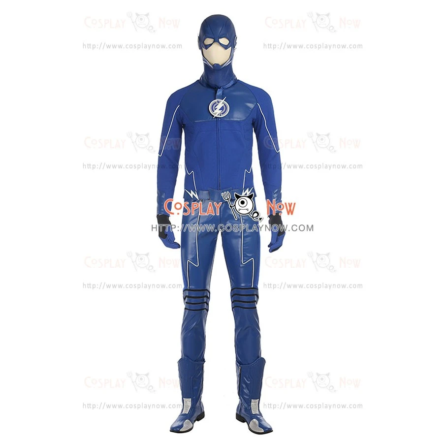 DC Justice League The Flash Barry Allen Cosplay Costume Blue Version 3 DC Justice League The Flash Barry Allen Cosplay Costume Blue Version