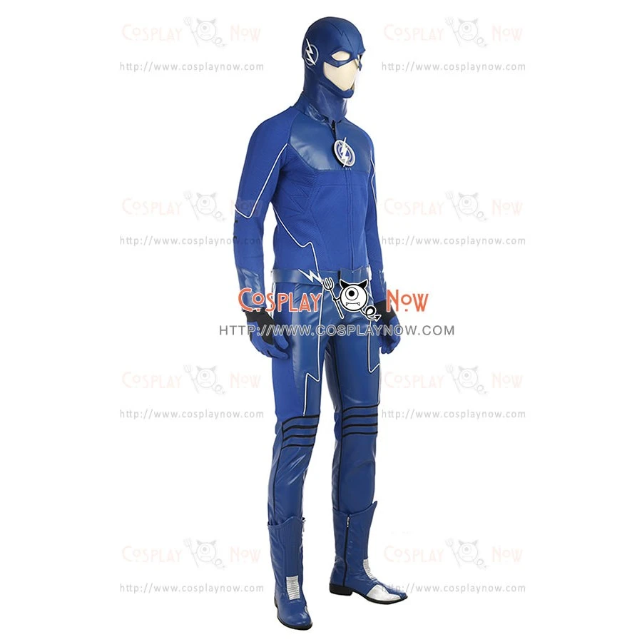 DC Justice League The Flash Barry Allen Cosplay Costume Blue Version 4 DC Justice League The Flash Barry Allen Cosplay Costume Blue Version - Image 2