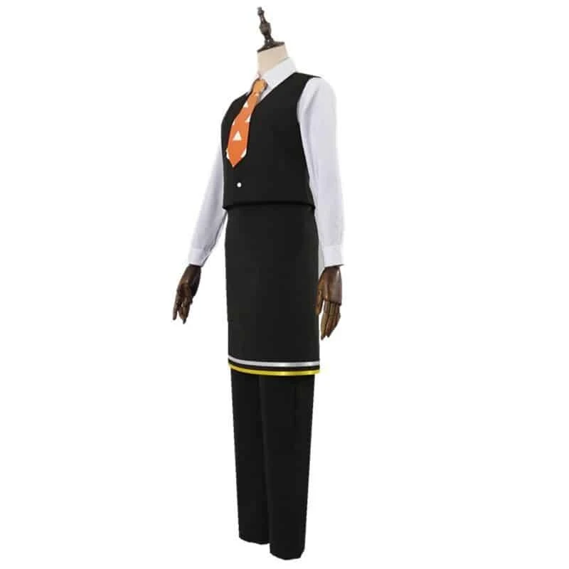 Demon Slayer: Kimetsu No Yaiba Zenitsu Agatsuma Cafe Cosplay Costume 5 Demon Slayer: Kimetsu No Yaiba Zenitsu Agatsuma Cafe Cosplay Costume - Image 3