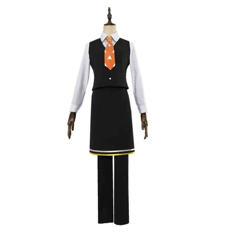 Demon Slayer: Kimetsu No Yaiba Zenitsu Agatsuma Cafe Cosplay Costume 3 Demon Slayer: Kimetsu No Yaiba Zenitsu Agatsuma Cafe Cosplay Costume