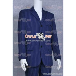 Doctor Who Blue Strip Suit Cosplay Costume -Halloween Shop doctor who blue strip suit cosplay costume hc3734 e40