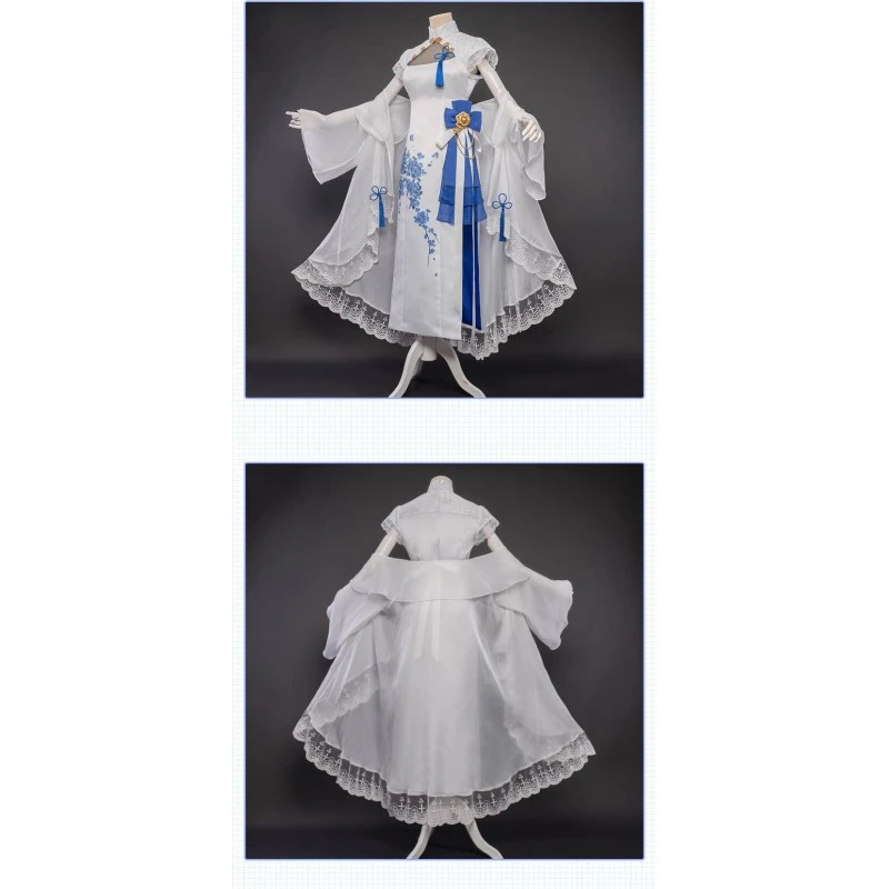Fate Grand Order/FGO Saber 4 Anniversary Cheongsam Cosplay Costume 6 Fate Grand Order/FGO Saber 4 Anniversary Cheongsam Cosplay Costume - Image 4