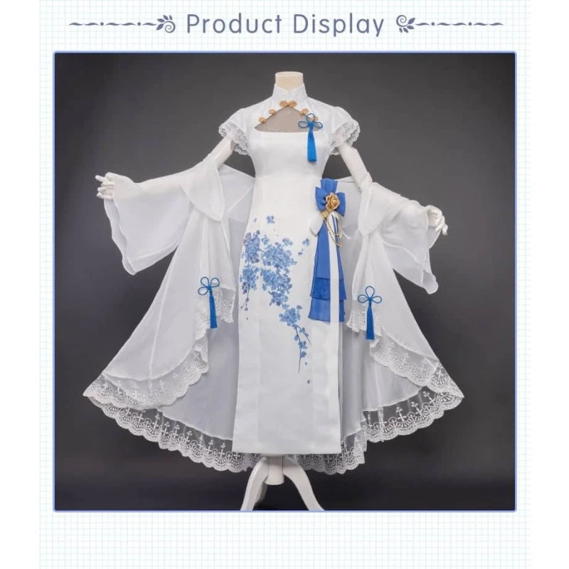 Fate Grand Order/FGO Saber 4 Anniversary Cheongsam Cosplay Costume 5 Fate Grand Order/FGO Saber 4 Anniversary Cheongsam Cosplay Costume - Image 3