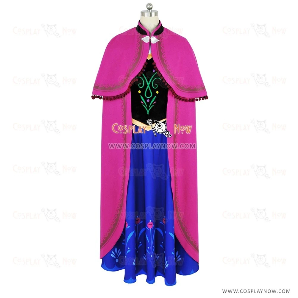 Frozen The Snow Queen Cosplay Princess Anna Costume 3 Frozen The Snow Queen Cosplay Princess Anna Costume