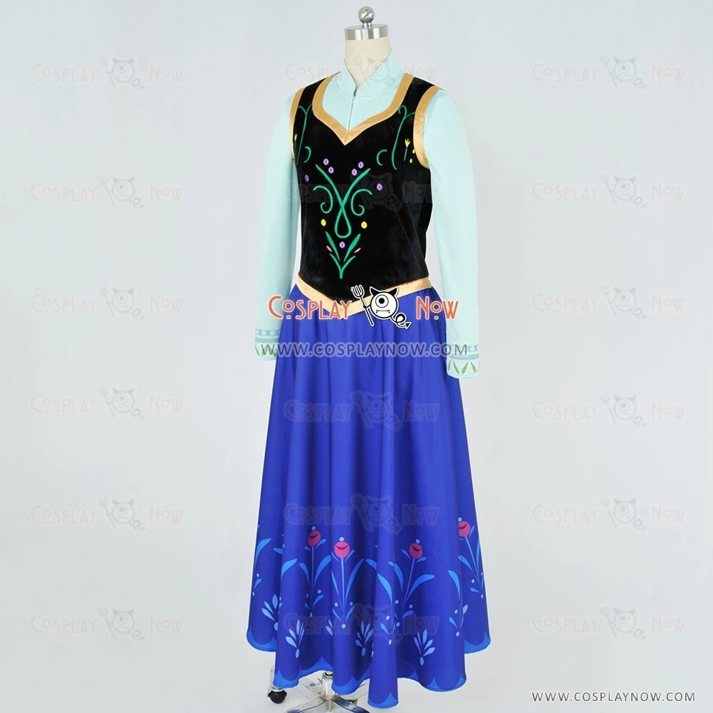 Frozen The Snow Queen Princess Anna Cosplay Costume 6 Frozen The Snow Queen Princess Anna Cosplay Costume - Image 4