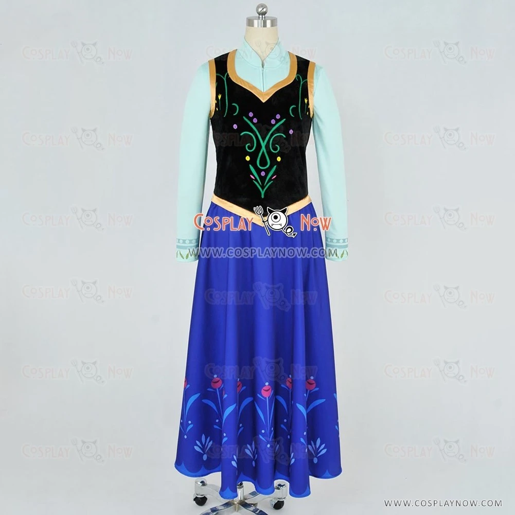 Frozen The Snow Queen Princess Anna Cosplay Costume 4 Frozen The Snow Queen Princess Anna Cosplay Costume - Image 2
