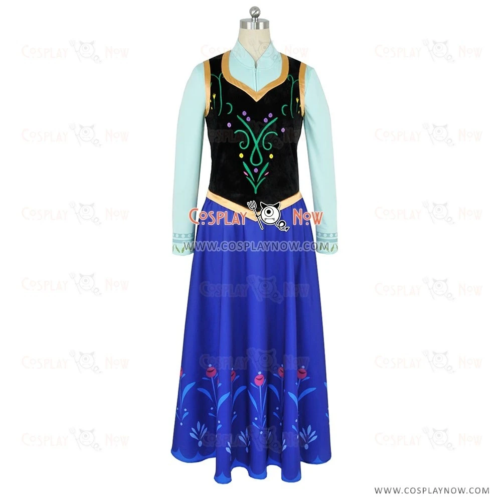Frozen The Snow Queen Princess Anna Cosplay Costume 3 Frozen The Snow Queen Princess Anna Cosplay Costume