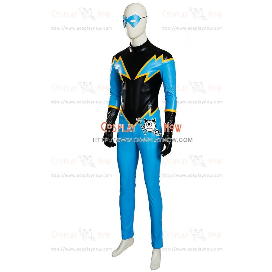 Justice League Black Lightning Cosplay Costume 4 Justice League Black Lightning Cosplay Costume - Image 2