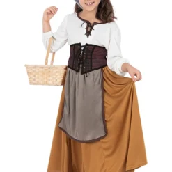 Medieval Peasant Costume For Girls