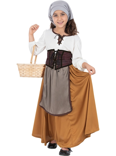Medieval Peasant Costume For Girls 2 Medieval Peasant Costume For Girls -Halloween Shop medieval peasant costume for girls