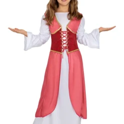 Medieval Princess Costume With Flowers For Girls