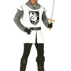 Mens White Medieval Knight Costume