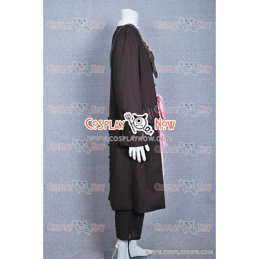 Pirates Of The Caribbean 4 Cosplay Jack Sparrow Costume 5 Pirates Of The Caribbean 4 Cosplay Jack Sparrow Costume - Image 3