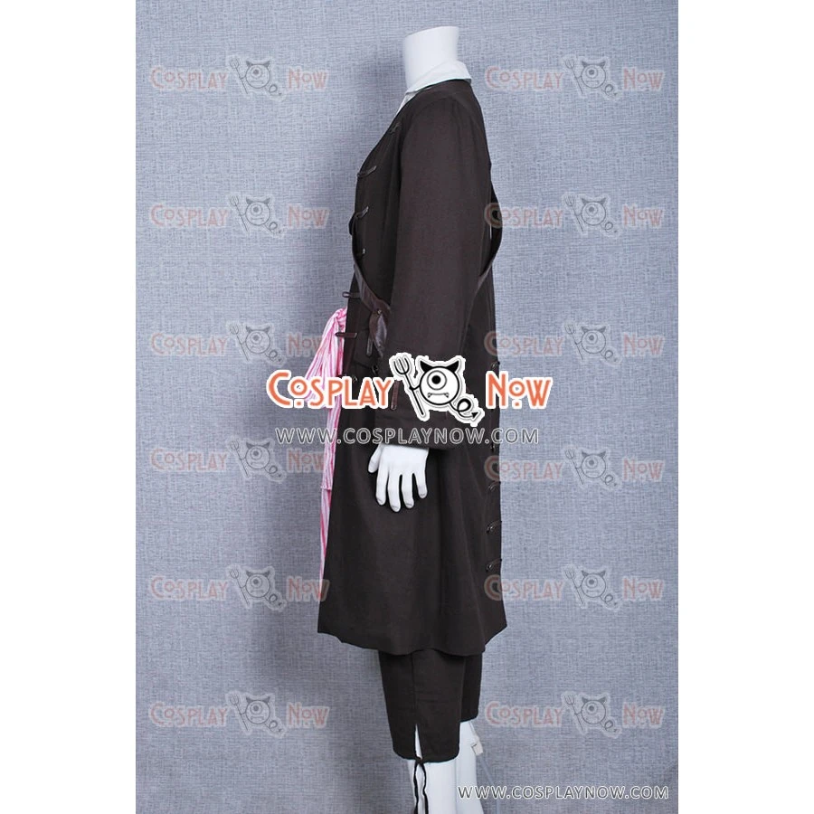 Pirates Of The Caribbean 4 Cosplay Jack Sparrow Costume 6 Pirates Of The Caribbean 4 Cosplay Jack Sparrow Costume - Image 4