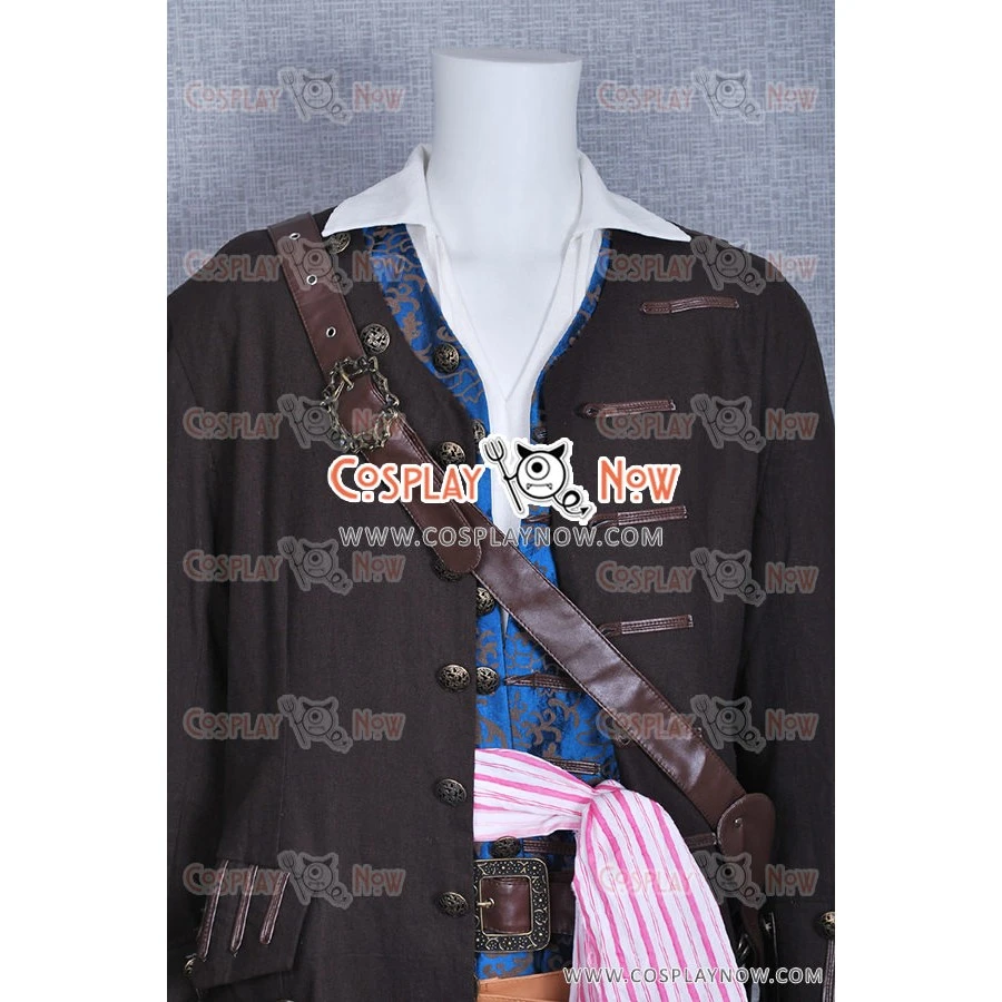 Pirates Of The Caribbean 4 Cosplay Jack Sparrow Costume 14 Pirates Of The Caribbean 4 Cosplay Jack Sparrow Costume - Image 12