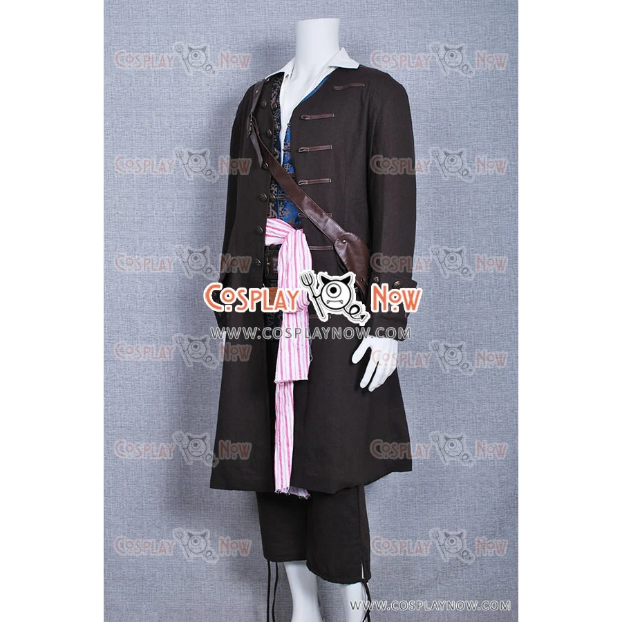 Pirates Of The Caribbean 4 Cosplay Jack Sparrow Costume 7 Pirates Of The Caribbean 4 Cosplay Jack Sparrow Costume - Image 5