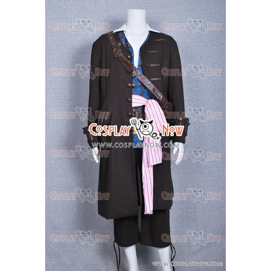 Pirates Of The Caribbean 4 Cosplay Jack Sparrow Costume 3 Pirates Of The Caribbean 4 Cosplay Jack Sparrow Costume