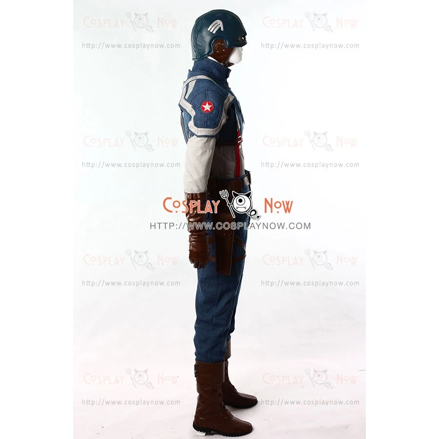 Steve Rogers Costume For Captain America 1 Cosplay Uniform New 3 Steve Rogers Costume For Captain America 1 Cosplay Uniform New