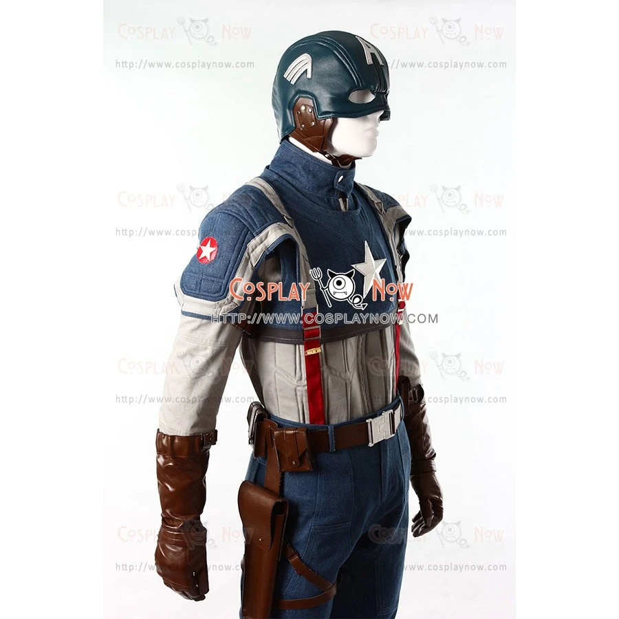 Steve Rogers Costume For Captain America 1 Cosplay Uniform New 6 Steve Rogers Costume For Captain America 1 Cosplay Uniform New - Image 4