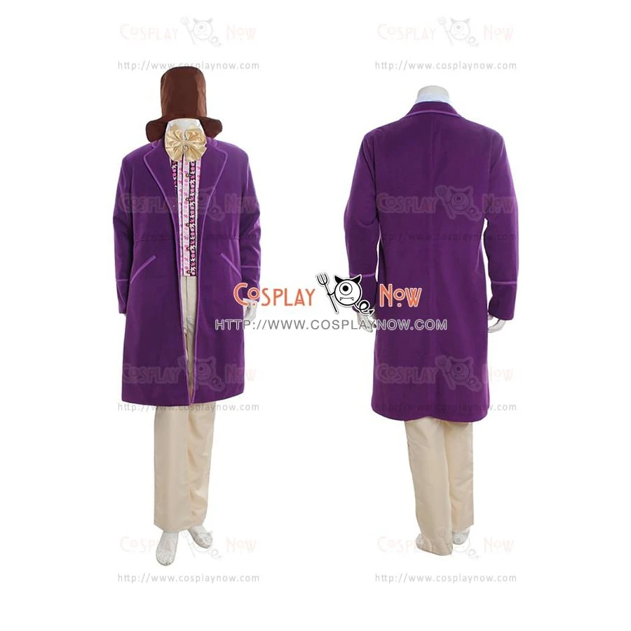 Willy Wonka Costume For Charlie And The Chocolate Factory Cosplay 4 Willy Wonka Costume For Charlie And The Chocolate Factory Cosplay - Image 2